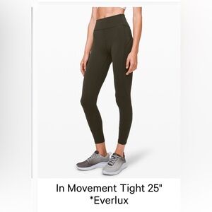 Lululemon Olive Green High-Rise Leggings